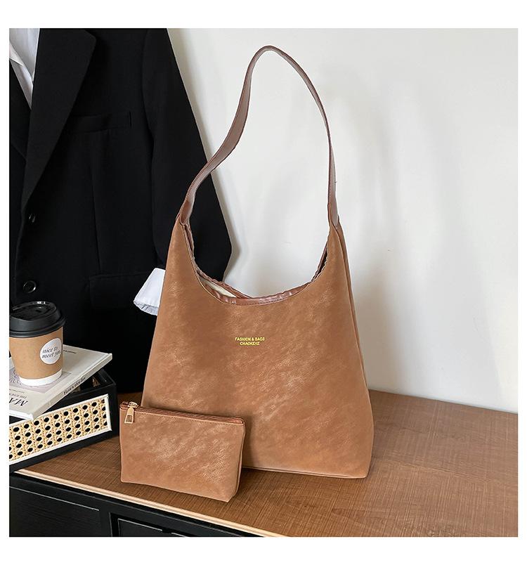 

New Fashi Simple Tote Bags for Women Large Capacity Vintage Shoulder Composite Bag Bags Simple Stylish Mother Daughter Bag