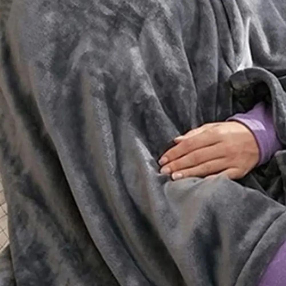 USB Electric Heated Blanket 3 Heating Levels Fleece Heated Blanket Portable Body Warmer Blanket for Household and Office