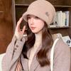 Knitted Hat Women's Winter Wool Hat Autumn and Winter Versatile Winter Warm Knitted Hat Women