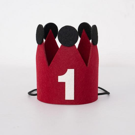 10 Cute Smiley Face Felt Birthday Hats with Bows - Perfect for Baby s First Birthday Party and Photos