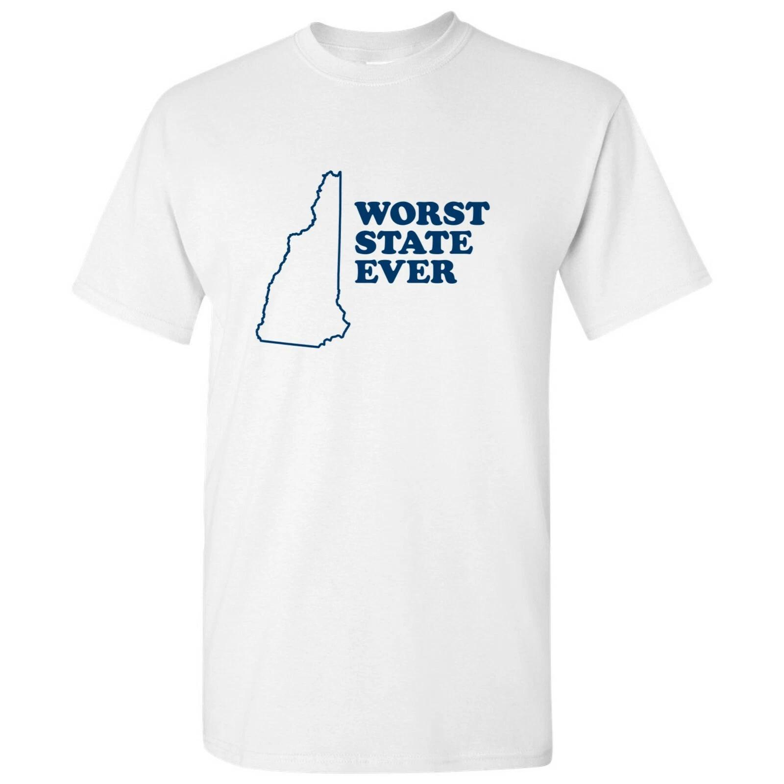 

NEW HAMPSHIRE Worst State Ever - SPORTS TEAM Pride T-Shirt - White 4XL