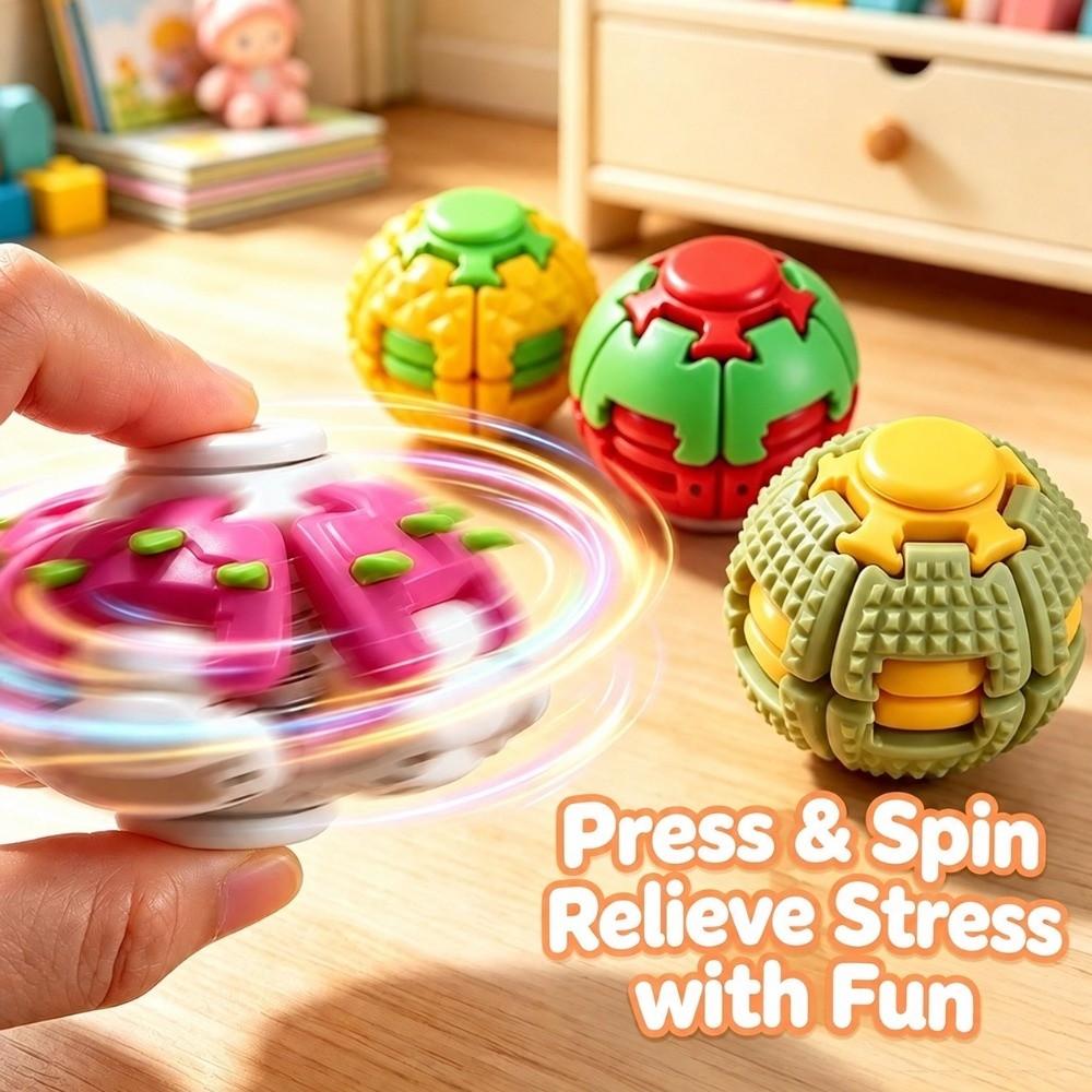 Stress Relief Press Rotate Ball Antistress Fidgets Ball Creative 3D Printed Ball Christmas