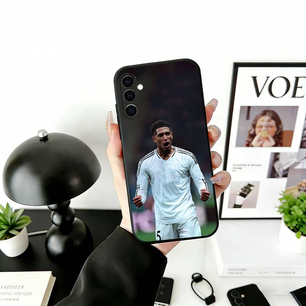 

J-Jude Bellingham Phone Case Black Silicone Soft For Samsung Galaxy A73,A72,A71,A70,A53,A52,A51 Samsung a22 5g