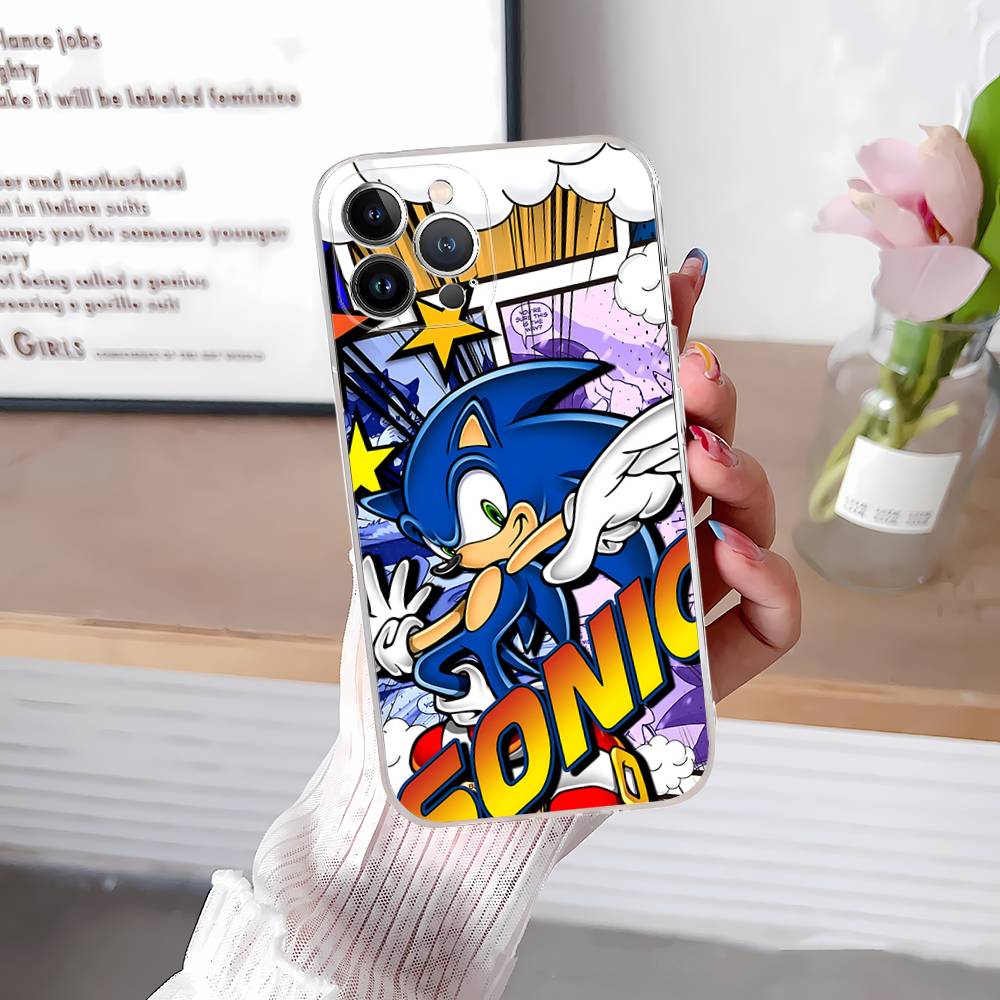 S-SonicS Anime Handyhülle Für IPhone 17 16 15 Plus 14 13 Mini 12 11 Pro Max Weiche Hülle