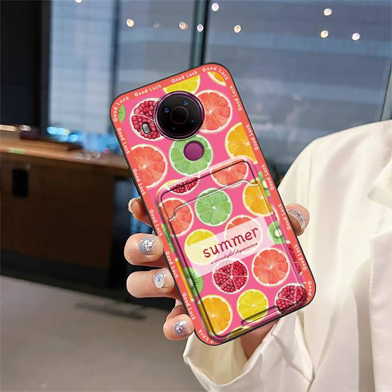 Cute Waterproof Phone Case For Nokia 5.4 Anti-knock Dirt-resistant Card Slot Full Wrap Durable Protective Shockproof TPU
