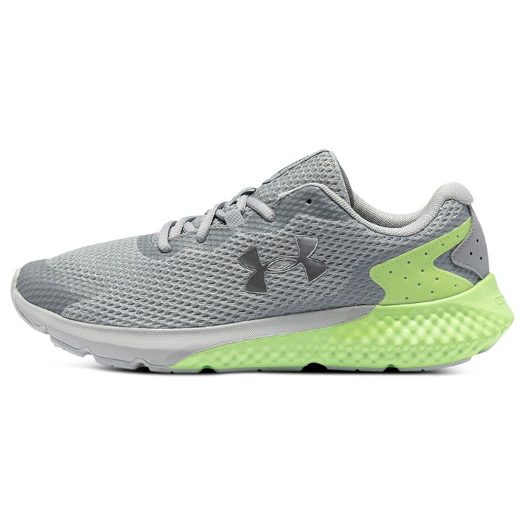 Under Armour Charged Rogue 3 Comfortable Versatile Fabric Low-Top Sneakers Men Sneakers Gray Green 3025857-100