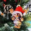 Christmas Sock Dog/Dragon Acrylic Charm Animal Shape Hanging Ornament For Christmas Tree Decoration Mantels Door Window