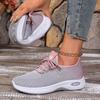 Fashion 2025 New Breathable Knit Sneakers for Women Spring Autumn Slip On Soft Sole Flats Woman Comfort Non Slip Running Training Shoes