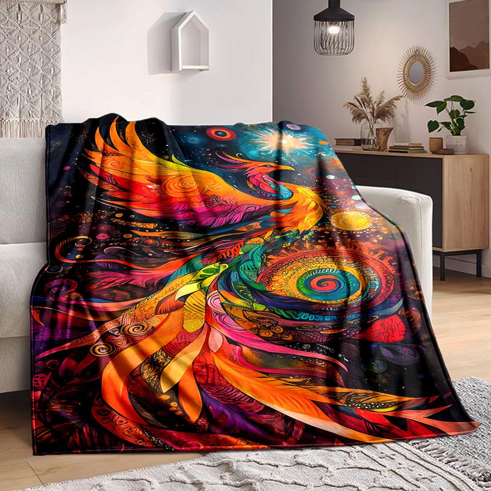 1pc Fantasy Artwork Lightweight Flannel Blanket, Comfortable and Warm Blanket, for Office and Camping Sofa Bed, Livingroom092