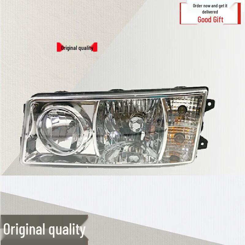 LED Headlight Assembly with Dual Lens & Flowing Turn Signal for FAW Jiefang J6L Single Unit