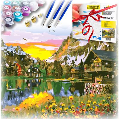 Gerahmtes Malset nach Zahlen für Erwachsene als Geschenk