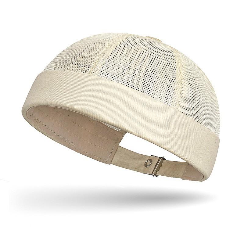 Spring and Summer Brimless Melon Skin Adjustable Hip-hop Hat Fashionable Men and Women Handsome Landlord Hat Simple Breathable G