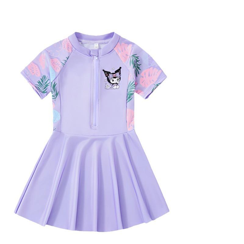 Einteiliger Badeanzug mit Rock für Mädchen