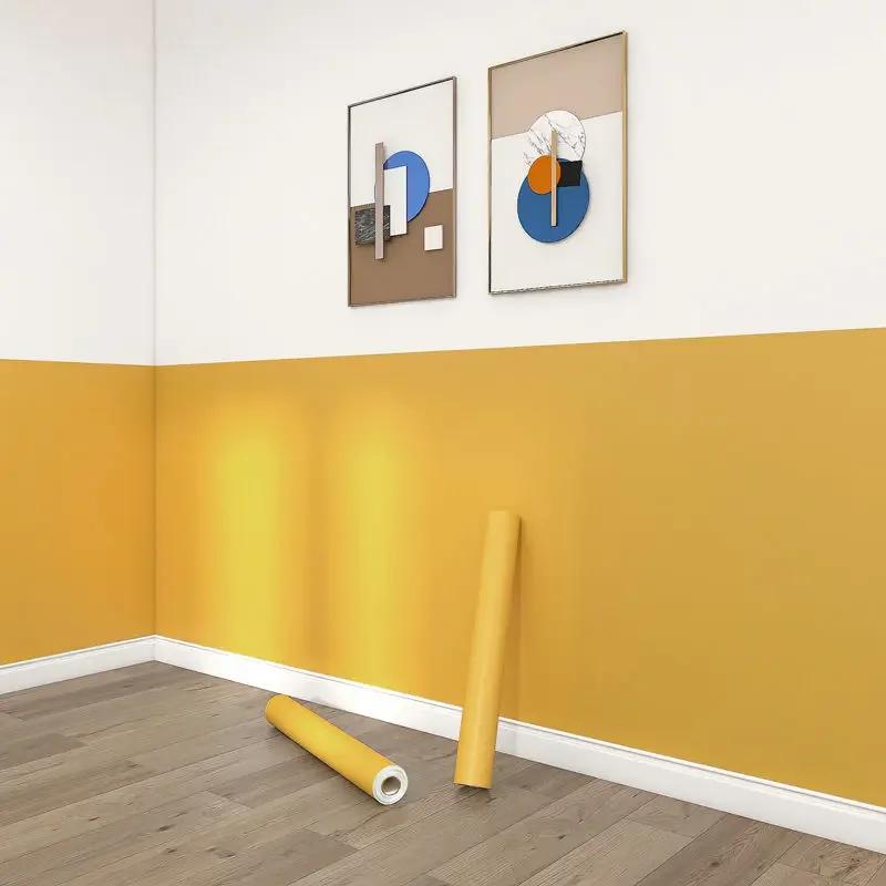 Korea Pink Waterproof Wallpaper Self-adhesive Home Bedroom Dormitory Room Wall Stickers Thickened Paste Table Cabinet Renovation