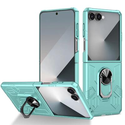 Armor Protective Phone Case For Samsung Galaxy Z Flip 7 Fe 6 5 4 3 Flip7 Flip6 Flip5 Flip4 5G Cover with 360° Rotate Ring Holder