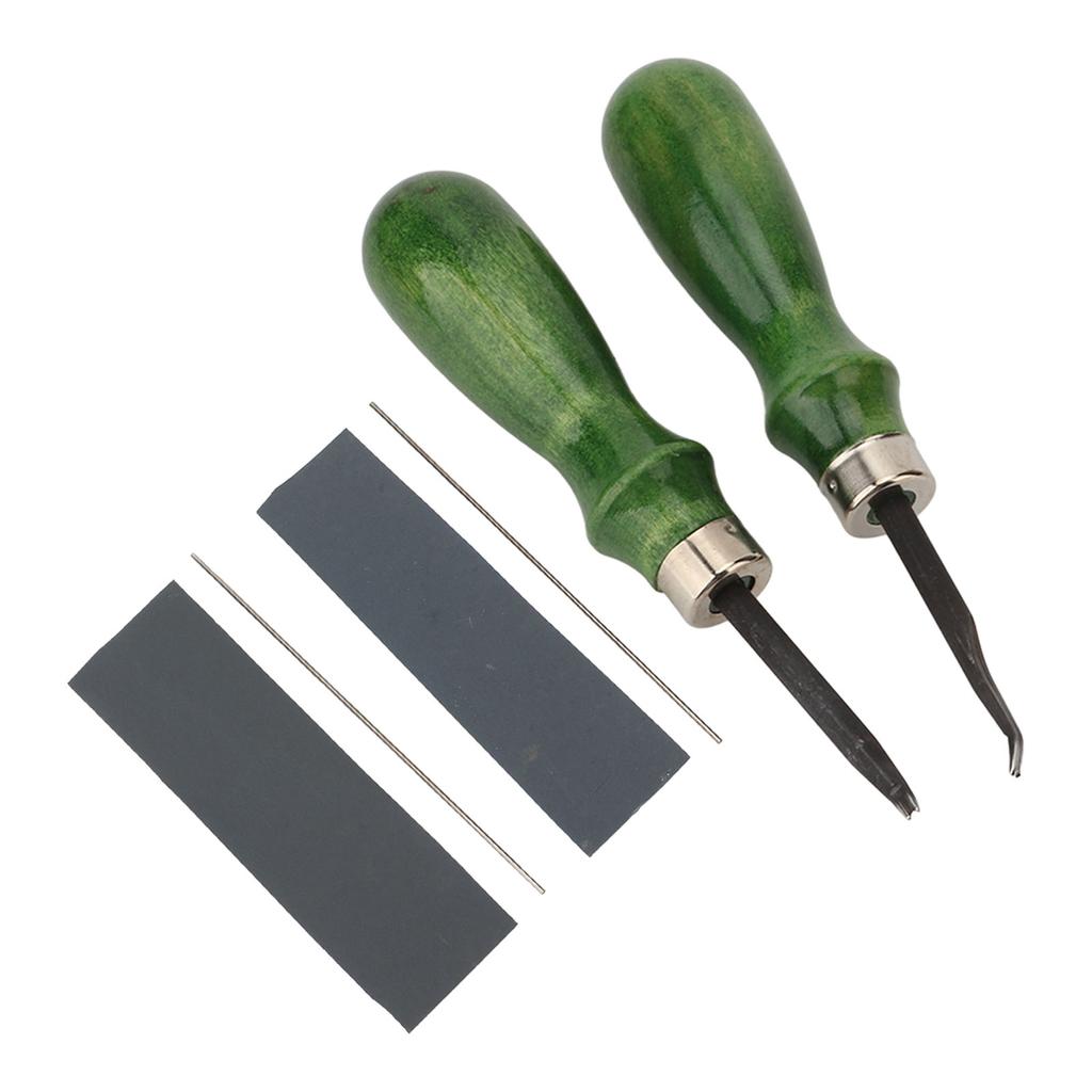 2 Pcs Leather Edge Skiving Tool Alloy Steel High Strength Leather Edge Skiving Beveler Tool for DIY