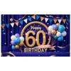 Bannière de Célébration d'Anniversaire Aspect Luxueux Fond d'Anniversaire Bannière pour 60ème Anniversaire Décoration Étoiles Pailletées Pour Lieu de Fête Intérieur