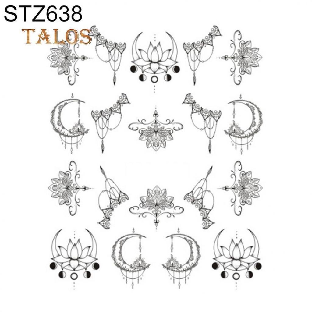 Blumenfeder einfache Zeichnung Frauen Nagel Aufkleber Aufkleber Schönheit DIY Maniküre Werkzeuge Nägel Pflege