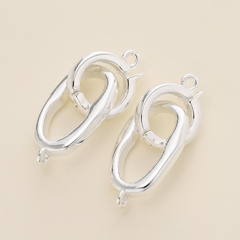 2/4pcs 14/18K Gold Color Plated Heart Bowknot Fasteners Closure Lock Connector Clasps For DIY Needlework Pearls Jewelry Making