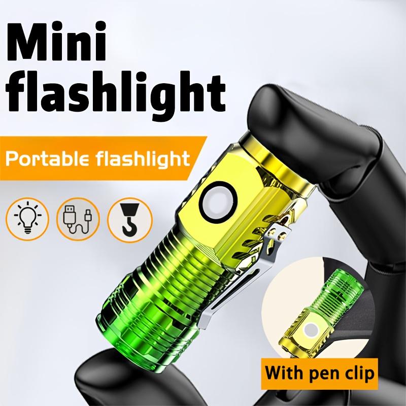 Mini Linterna Portátil de 3 LED con Clip para Bolígrafo, Luz Nocturna Linterna Magnética Multifuncional, Adecuada para Caminar, Leer, Emergencia, Iluminación de Trabajo
