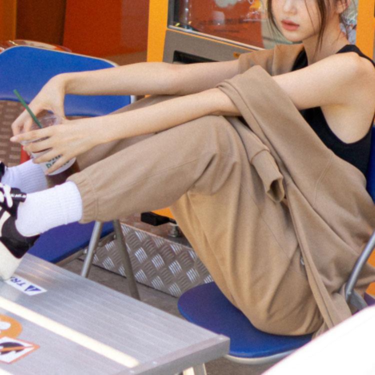 New MLB New York Yankees Knitted Sweatpants Unisex Khaki 3APT00114-50BGD