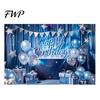 Birthday Party Decoration Happy Banner Backdrop, Photo Background Cloth for Celebration, Reusable Bunting Flag Decor Kids Women, Supplies Double-sided