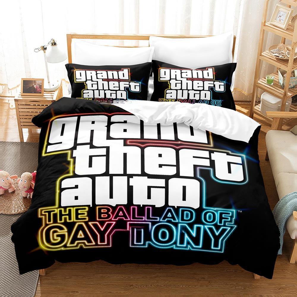 Grand Theft Auto: The Ballad of Gay Tony Bedding Set Single Twin Full Queen King Size Bed Set Adult Kid Bedroom Duvetcover Sets