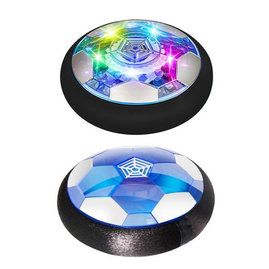 Kick Hover Soccer Ball LED Light Up Indoor Soccer Ball for Kids Soft Foam Bumpers Glides on Air Suspended Football Set Glow in The Dark Gift for Boys