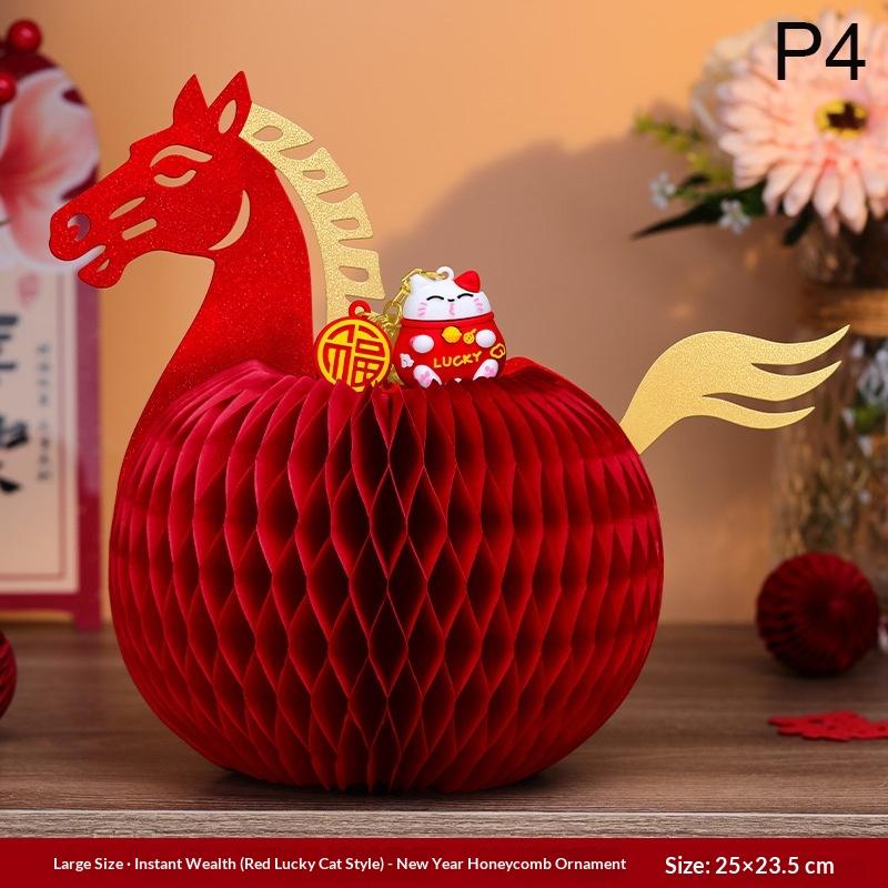 Cute 2026 New Year Horse Ornament For Home Table Decoration Paper Horse Ornament New Year Party Horse Figurines Decoration