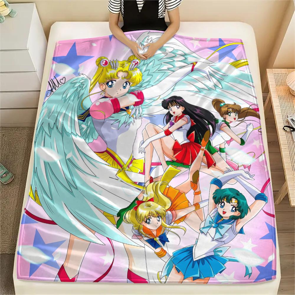 

Sailor Moon Healing Illustration Blanket, Sailor Moon Fan Soft Throw, Ideal Gift.chl 75x90cm