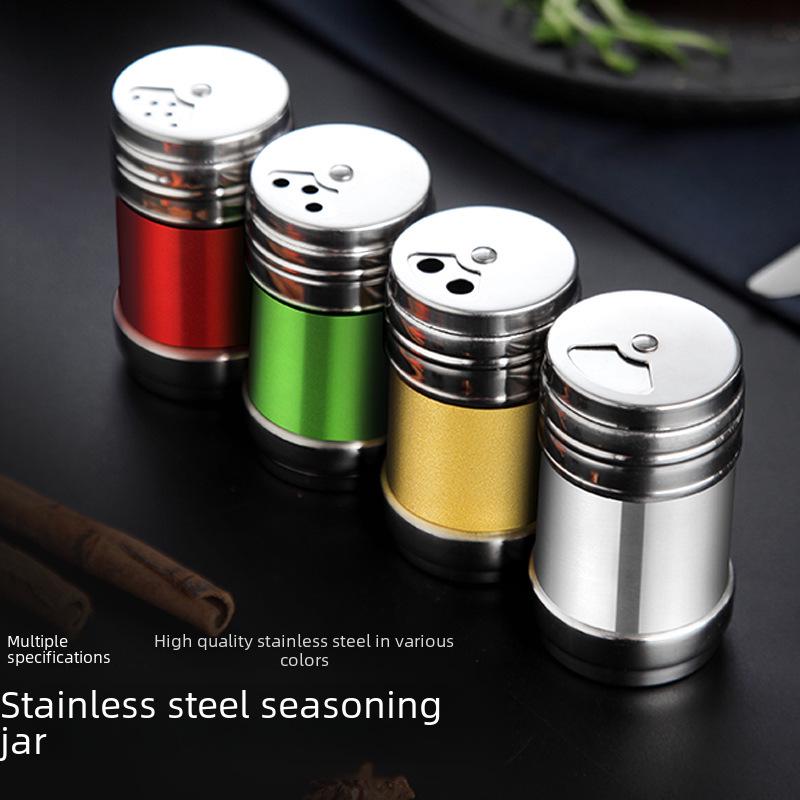 "Stainless Steel Seasoning Jar: Multi-purpose Spice Bottle for Home & BBQ"