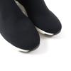 Great LOUIS VUITTON Sneakers Logo Socks Black Women 37.5 Used