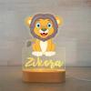 Personalized Children Animal Night Light Custom Acrylic Lamp Baby Kids Bedroom Decoration Neonate Birthday Christmas Gift