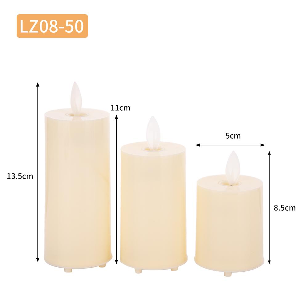 

Simple Cylindrical LED Flameless Candles Set