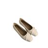 Square Head Shallow Mouth Single Shoes Women's Spring and Autumn Temperament Gentle Fairy Flat-soled Grandma Shoes