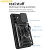 AMORUS For Samsung Galaxy A16 5G/4G Case Kickstand PC+TPU Phone Cover with Camera Lens Slider