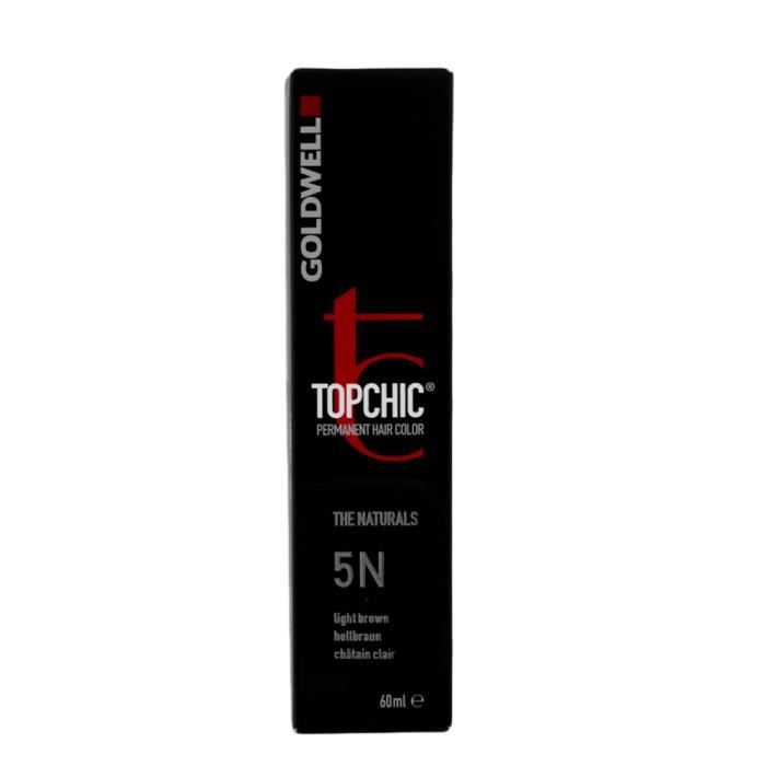

Goldwell Topchic The Naturals Light Brown 5N Permanent Hair Color 60ml.