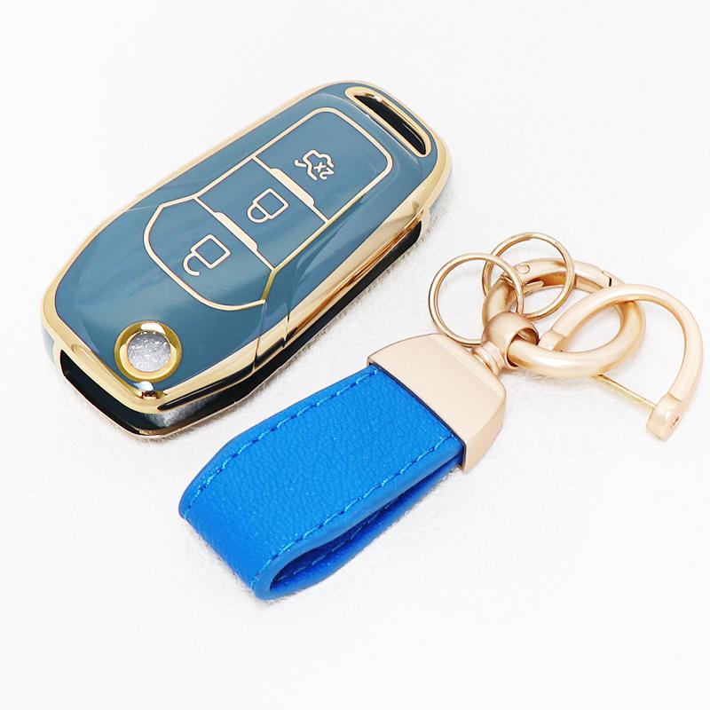 Shell Fob Holder Protector For Ford Focus Fiesta C-Max S-Max 2 3 Mk3 St Rs Ecosport Kuga Escape Mondeo Mond Car Key Cover