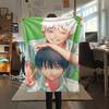 1PC The Summer Hikaru Died Print Flannel Blanket, High quality All Seasons, Home Decor, Warmth and Comfort, Perfect for Christmas Gifts