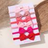 5/6Pcs Girls Solid Color Bowknot Headband For Baby Kids Grograin Ribbon Headwear Hair Bands Infant Hair Accessories