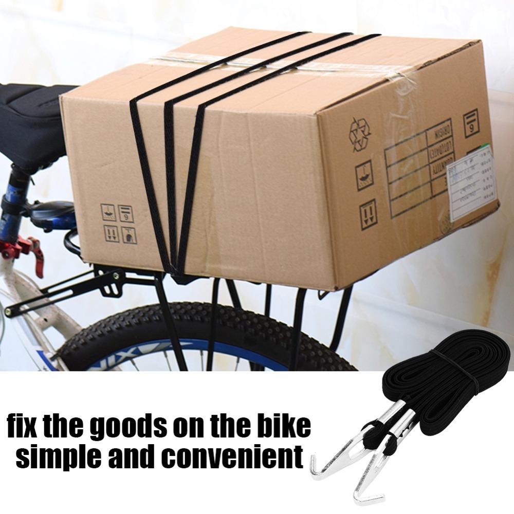 Strong Elastic Luggage Strap Rubber Band Heavy Duty Bike Luggage Rope with Aluminum Alloy Hooks Portable Bike Luggage Strap
