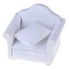 1/12 Dollhouse Miniature White Sofa With Back Cushion Doll House Accessories