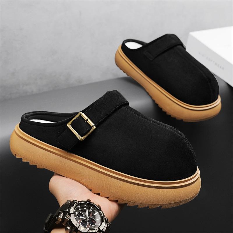 Fashion Stylish Men's Summer Muller Shoes Anti-Slip Male Half Drag Leisure Walk Lazy Shoes Versatile Simple Men Slippers Comfy Loafers