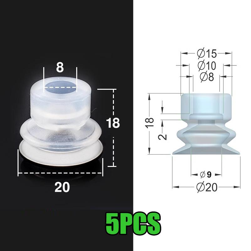 5Pcs Dp Large Vacuum Silicone Suction Cup Single Layer Robot Industrial Pneumatic Accessories Strong Suction Nozzle