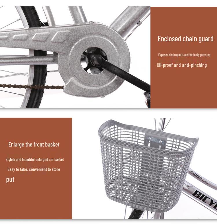 Bicycle 24/26-Inch Retro Lightweight Commuter for Adults