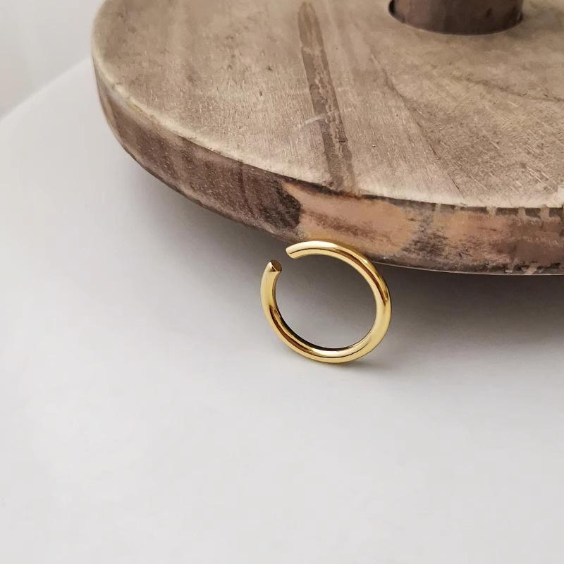 Minimalist C-shaped Glossy Ring Women's INS Niche Cold Wind Personality Light Luxury Geometric Party & Daily Finger Ring