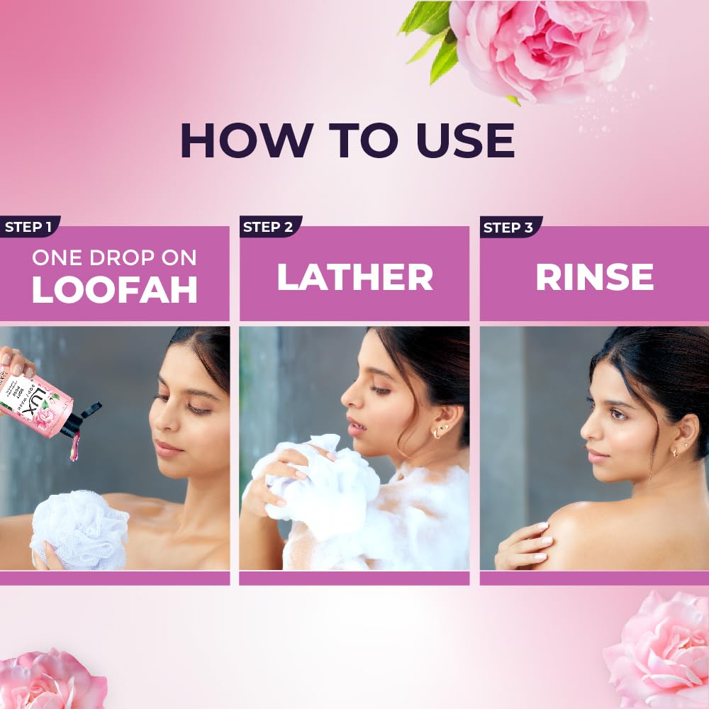 Lux Soft Rose Bodywash With French Rose And Almond Oil 245 Ml Pack Of 1 Paraben Free Gentle Liquid Body Wash For Soft Glowing Skin
