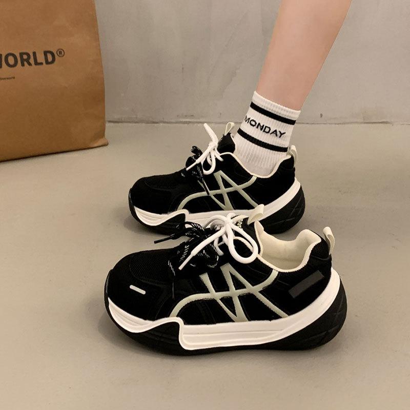 Versatile platform dad shoes women's height-increasing moral training bread shoes super hot new autumn casual sports shoes