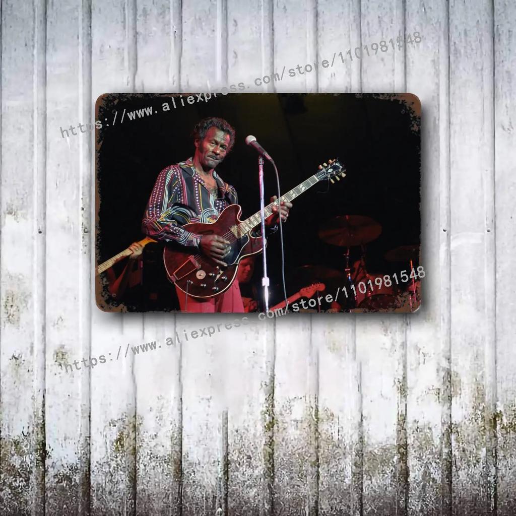 Chuck Berry Band metal Decor Poster Vintage Tin Sign Metal Sign Decorative Plaque for Pub Bar Man Cave Club Wall Decoration