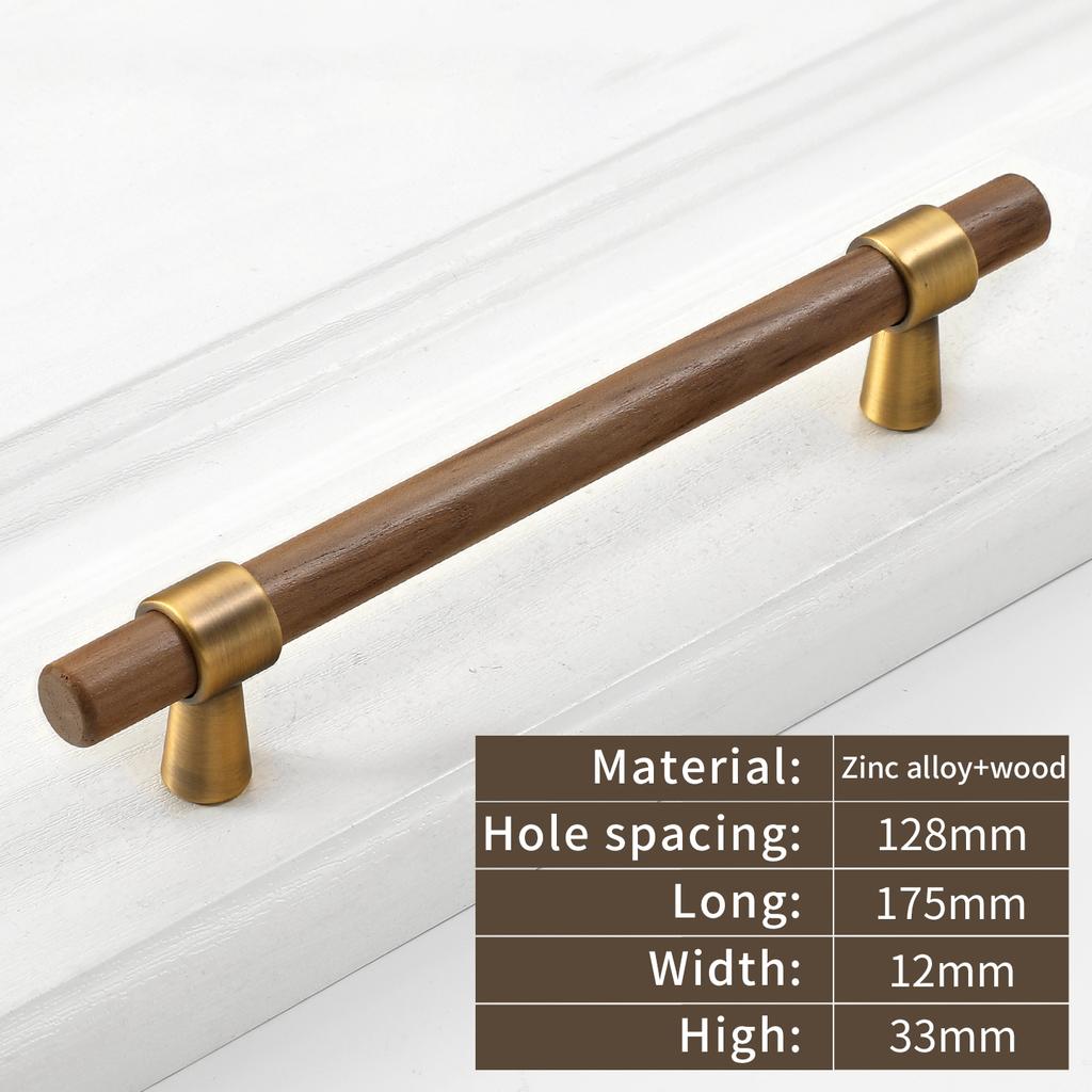 Wardrobe Cupboard Handle Kitchen Door Cabinets Knobs Wood Cabinet Pull Nature Style Wooden Cabinet Handle